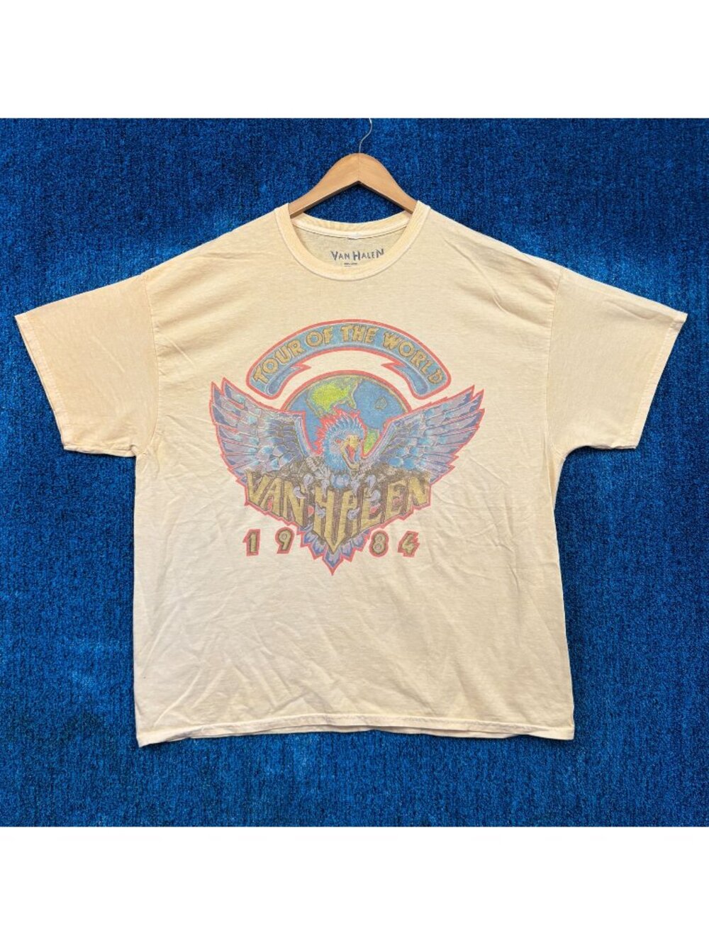 Van Halen 1984 Tour of the World Dates Oversize Band Tee S/M